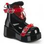 Black Patent-Red PVC