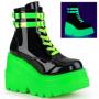 Black Patent-UV Neon Green