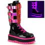 Black Patent-UV Neon Pink