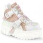 White Holographic Patent-Baby Pink Multi Glitter